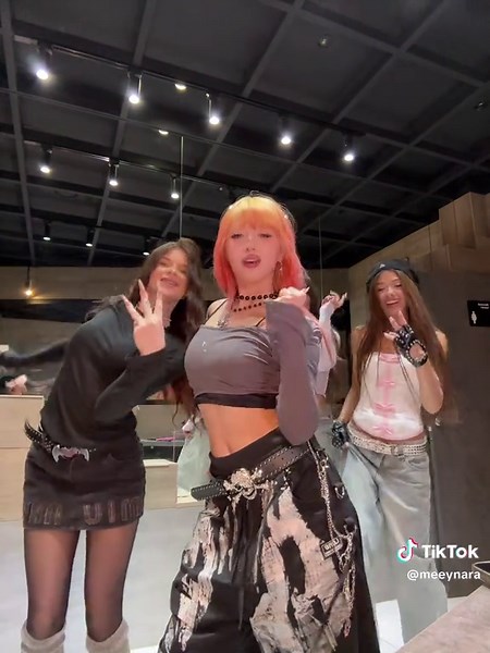 High-Energy Dance Performance by Three Trendy Women