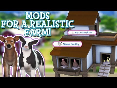 Cows, Chickens & More in The Sims 4!! | FARMING MODS