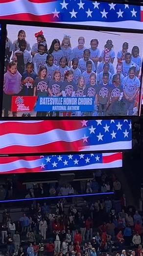The BES Choir did an amazing job singing at the Ole Miss vs. Mississippi State game 🤗🤗 and seeing my baby Joi up there made it even more special❤️ | Shakita Bagwell