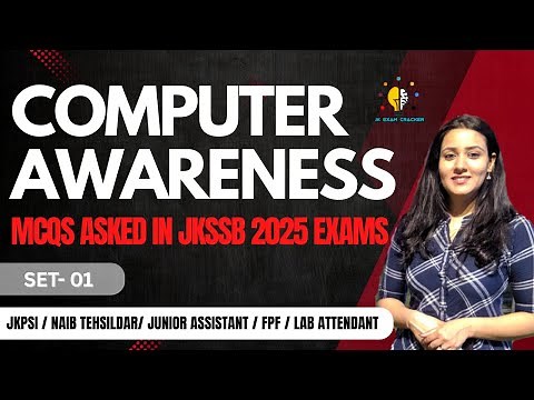 JKSSB 2025 COMPUTER MCQS II ASKED IN 2025 JKSSB EXAMS II BY TANIYA MA'AM