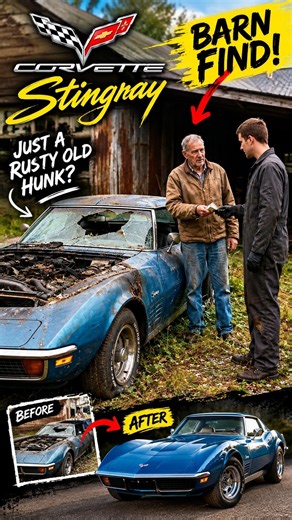 Chevrolet Corvette Stingray Restoration 🔥 From Forgotten to Freedom! #Corvette #Restoration #Cars