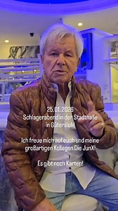 25.01.2026 Schlagerabend in der Stadthalle in Gütersloh! Ich freue mich auf euch und meine großartigen Kollegen Die JunX! Es gibt noch Karten! https://shop.ticket.tixu.io/tickets/1/1 #gganderson #gganderson_offiziell #schlager #live #diejunx #diejunxofficial | G.G. Anderson