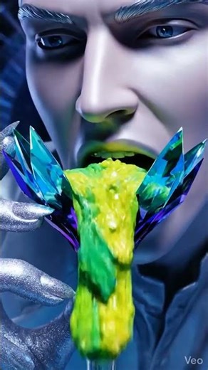 He ATE a solid crystal lotus! 🪷💎 #shorts #surreal #oddlysatisfying