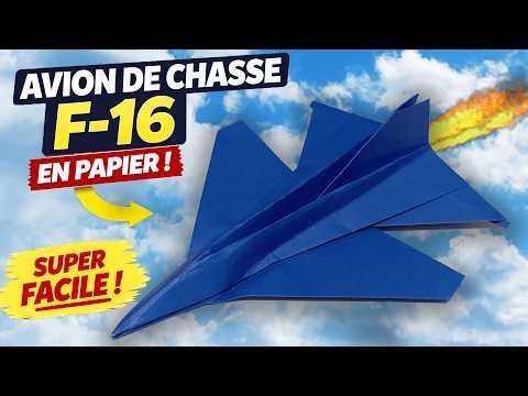 👉 Comment faire un avion de chasse F-16 en papier ✈️ | Origami avion facile et rapide