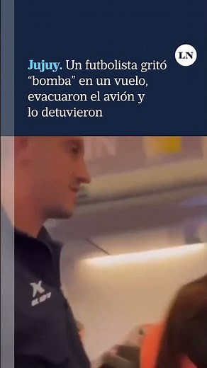 A soccer player shouted "bomb" on a flight; the plane was evacuated and he was arrested.