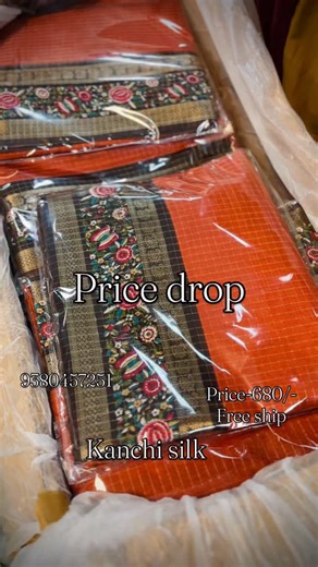 Akulapalli Padmavathi on Instagram: "Kanchi silk Price-680/- Freeship 9380447251"
