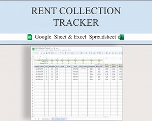 Rent Collection Tracker Template: Excel & Google Sheets - Etsy