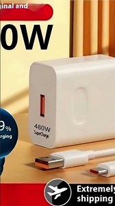 480W USB Super Fast Charging Adapter with 6A USB Cable For Android Type-C Micro for Android phones