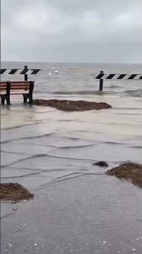 Coastal flooding hits Harvey Cedars on Long Beach Island in New Jersey