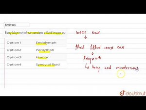 Bony labyrinth of ear contians a fluid known as