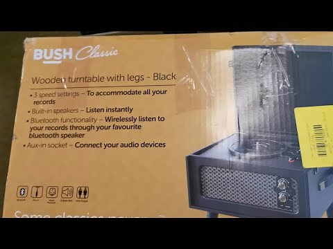 Demo Bush Classic Wooden Turntable with Legs