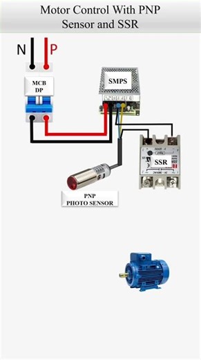 Motor Control with Sensor and SSR | Smart Automation System #MotorControl #electrician #electrical