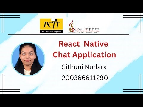 React Native Chat Application | Java Institute | 2nd Level | Assignment