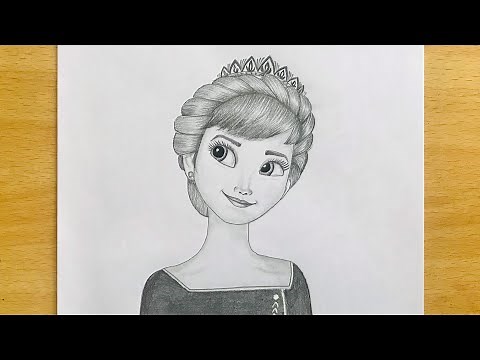 How to Draw Queen Anna Step by Step for Beginners | Disney Frozen 2 | Pencil Sketch