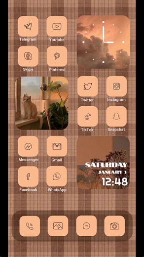 Light up your phone with Themepack!!!#iconpack #icon #widget #themes #themepack #brown #cat #kitty #kittycat #breeze