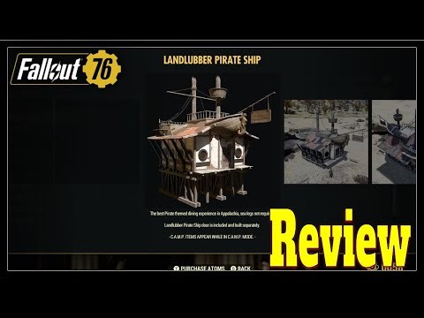 Fallout 76 Pirate Ship Set (Landlubber and Sea Leg Pirate Ship) Fallout 1st Camp Items Review