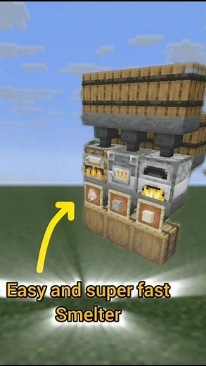 World’s Smallest Auto Smelter in Minecraft PE 😳 (No Redstone!)