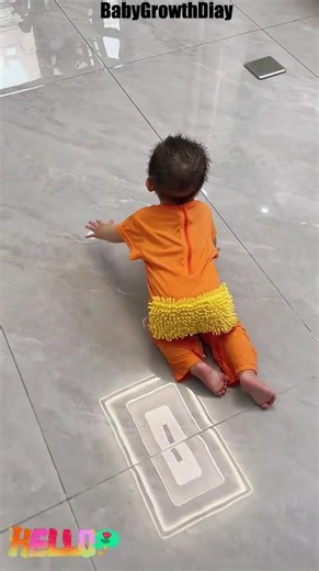 Does Your Baby Love Crawling Everywhere? Try a Baby Mop Onesie!#Shorts
