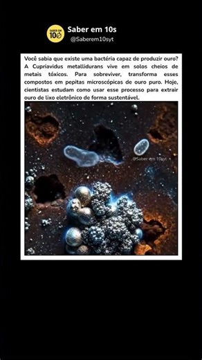 A bactéria que cria ouro #curiosidades