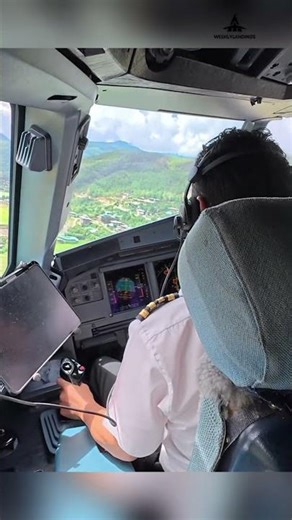 A319 landing from the cockpit #shorts #aviationlovers