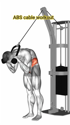 ABS cable workout #abs #workout #fitness