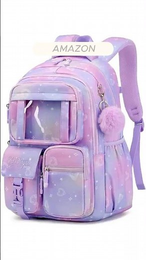 Kawaii Purple School Backpack for Girls | Aesthetic Middle School Bookbag #KawaiiBackpack