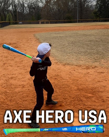 2.2K views · 206 reactions | Our #1 bat for USA Baseball & Tee Ball.⚾️ The Axe HERO USA Bat is only $99 with durability unlike any other bat in its category. The Patented Youth Axe® Handle helps young ballplayers improve barrel control and gain bat speed, while reinforcing proper swing mechanics. Grab the best value bat on the market with the Axe HERO today.  | Axe Bat | Facebook