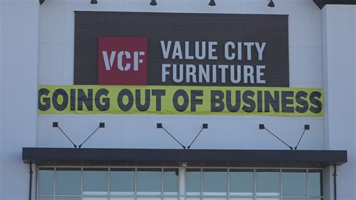 Going-out-of-business sales at Value City Furniture
