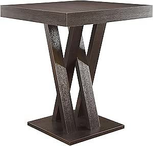 COASTER Square Bar Height Table Cappuccino