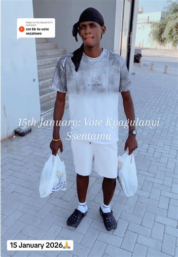 Replying to @Fzz Hazzid 27 15th January: Vote Kyagulanyi Ssentamu Bobi Wine For New Uganda. Symbol: Umbrella 🏖 #AnewUgandaNow #protestvote2026 #kyagulanyirobertssentamu