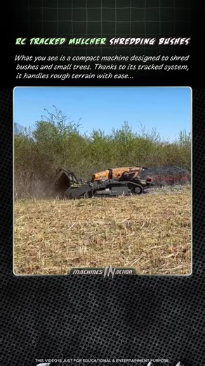RC Tracked Mulcher Shredding Bushes