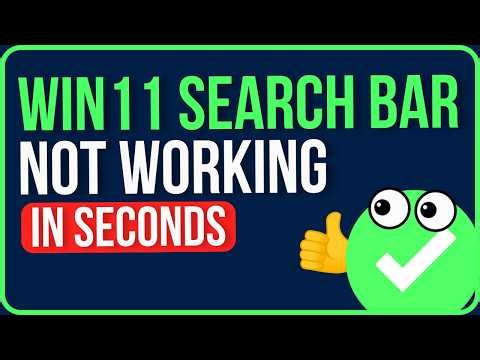 WINDOWS 11 SEARCH BAR NOT WORKING 2026 [FIXED] | Windows 11 Search Bar Not Showing Results