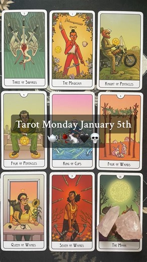 Tarot Monday January 5th 🫖🥀🐇🖤💀 To book a private tarot reading & for a price list go to lookingglasstarot.com.au 🫖🖤🐇🥀💀 🖤 Have a reading with me: * in-person in Newtown, Sydney AUS * over Zoom * prerecorded * live on TikTok & Instagram * by hiring me for a celebratory function Psychic channeling, numerology, astrology, tarot, Lenormand & Oracle cards 🫖🖤🐇🥀💀 30 mins & longer receive an emailed personalised summary of your numerology & astrology notes 🫖🖤🐇🥀💀 #dailytarotreadings #
