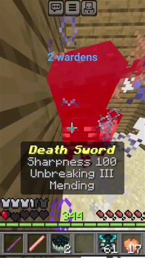 seeing how many wardens I can kill with a sharp 100 gold sword