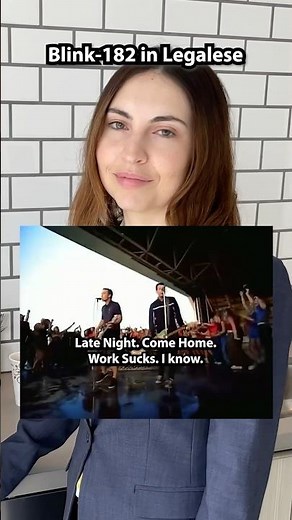 “All the Small Things” lyrics by blink-182 in Legalese with attorney Valerie Savran. #blink182