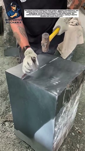 Precision Stone Splitting Using Hammer and Chisel