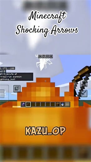 Minecraft - Shocking Arrows || #arrow #lightningbolts #minecraft #commandstutorial