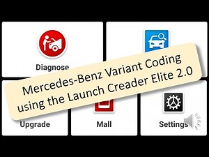 Variant coding for Mercedes-Benz (W209) example using Launch Creader Elite 2.0