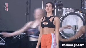 Dua Lipa Twisting Hip - Pencil Sharpener Meme (Original). on Make a GIF