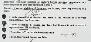 Assertion: Minimum number of vectors having unequal magnitude i... | Filo