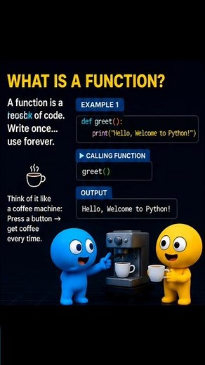 Python Functions Made Easy ⚡#python #coding #explore #fyp