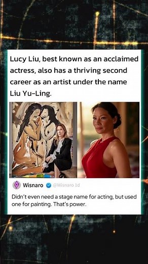Lucy Liu, best known as an acclaimed actress also has a thriving second career as an artist under