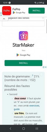 Correct your text for grammar and spelling mistakes in French.