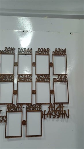 How to make Laser Cut Baby 12 Month Photo Frame Design | 1 to 12 month baby Picture Frame