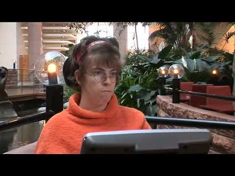 Kathrin Lemler and her MyTobii P10