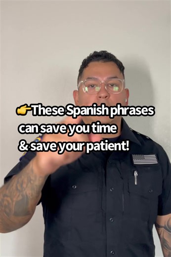 Spanish can be the difference between guessing and knowing. These phrases help with assessment, safety, and trust in the field. #emt #ems #medical #healthcare #learnspanish