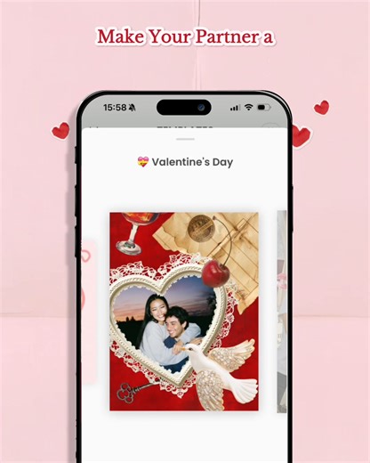 Try our cutest Valentine's Day collage templates yet 💌 The perfect way to share your love story ✨ | PicCollage