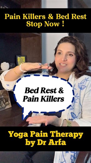 3.1K views · 60 reactions | “Bed rest & painkillers aren’t the cure — move, stretch & heal naturally with Dr Arfa’s Yoga Pain Therapy 律‍♀️”Book am appointment now WhatsApp 03001789994#drarfaanees #yoga #pain #indusyoga #jointspain #health #fitness #paintherapy | Indus Yoga Health Club by Dr Arfa | Facebook