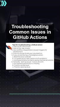 Troubleshooting Common Issues in GitHub Actions #ai #artificialintelligence #machinelearning