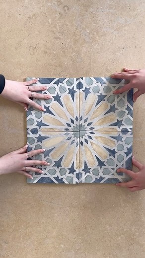 Ca’ Pietra on Instagram: "Sometimes a cut tile sample just isn’t enough and you need a full sample to really appreciate it. And this beauty is one of them. Just look at that pattern  Tiles are Cuba Marla Bathroom design by @simplybathrooms #bathroomdesign #tiles #tileideas #homedecoration"